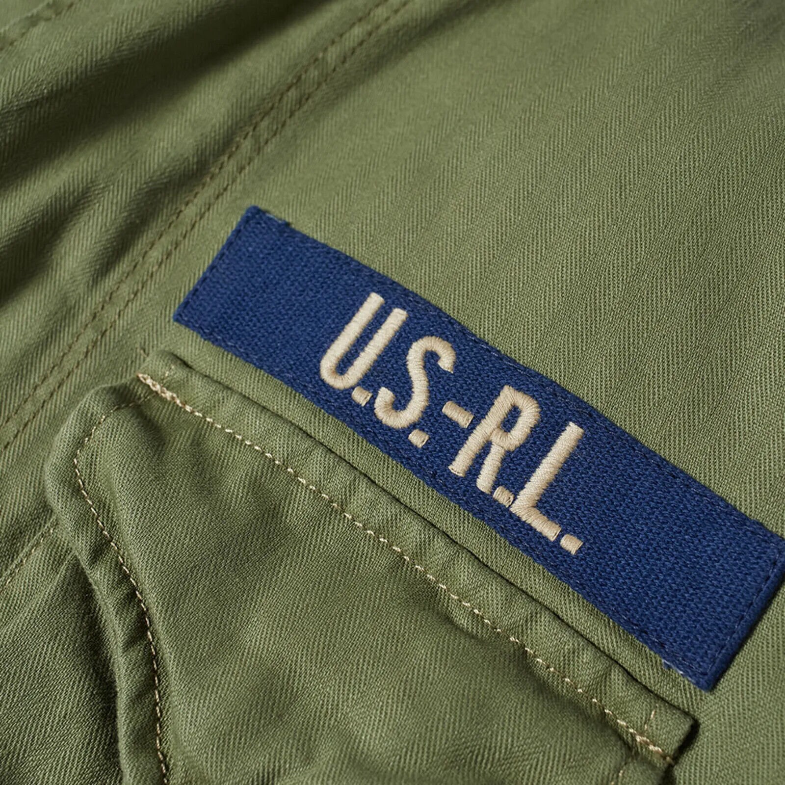 POLO RALPH LAUREN Military M65 Patched Jacket Field Army Green
