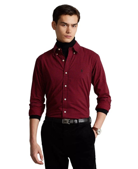 Classic fit plaid twill shirt cheap
