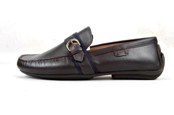 Polo Ralph Lauren Riali Loafer Shoes for Men Leather Driver Brown