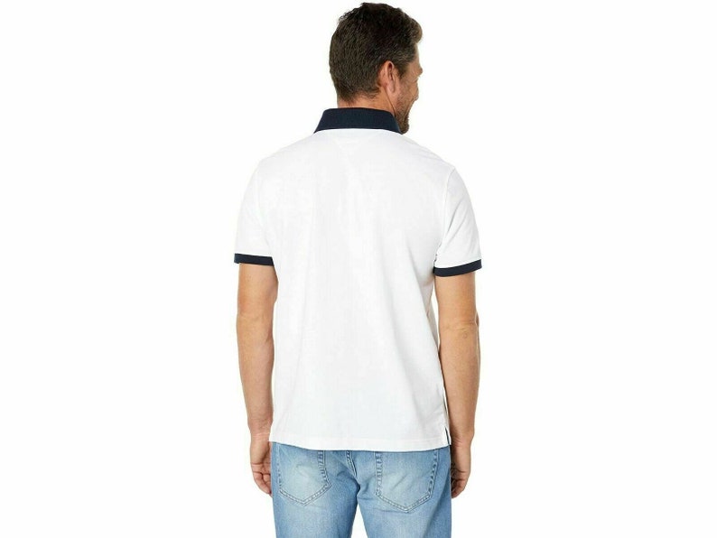 NWOT Tommy Hilfiger Tanner Polo Custom Fit Stripe White Flag Logo