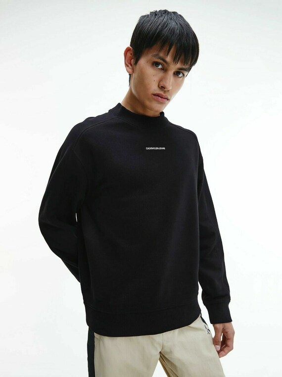 Calvin klein organic cotton logo sweatshirt hot sale