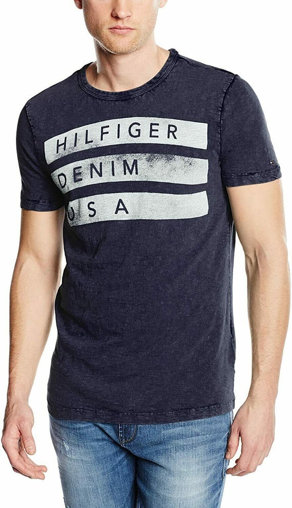aborre lille Indflydelse Bnwt Men's Tommy Hilfiger Denim Graphic Usa T-shirt Tee - Etsy