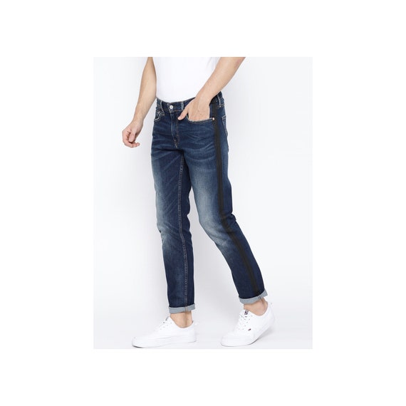 Levis Men s 511 Slim Blue Black Stripe Hooligan Denim Jeans 34 36