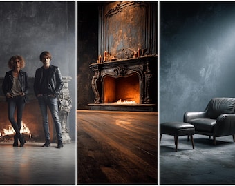 32 Ultimate Old Master Black Digital Studio Background Backdrops Sets Fine Arts Texture Photoshop for Wedding Maternity Photography