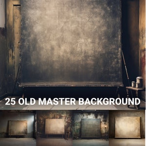25 Old Master Photography Studio Background, Vertical portrait background, Portrait studio backdrop, Grunge background, Portrait studio