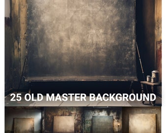 25 Old Master Photography Studio Background, Vertical portrait background, Portrait studio backdrop, Grunge background, Portrait studio