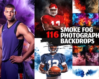 116 Smoke Fog Digital Photography Backdrops Sports Background for Football Softball Basketball Tennis Poster Soccer Banner Smoke background