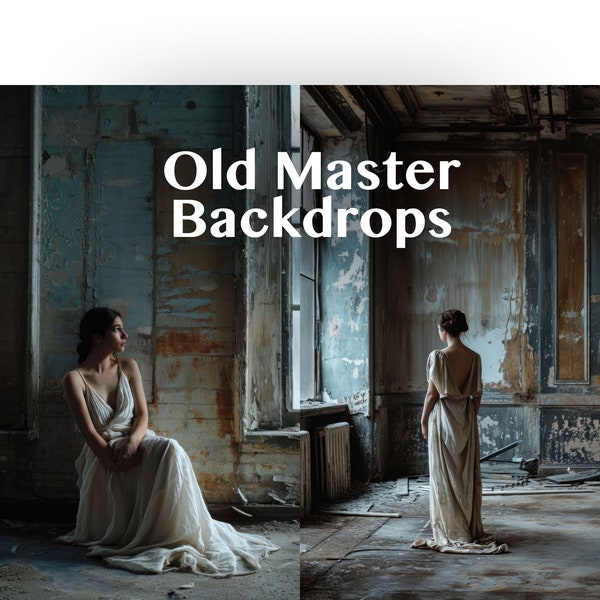 Old Style Photography Studio Digital Backdrops for portrait and maternity, Old Master Background, Fine Art, Grunge background old vibe
