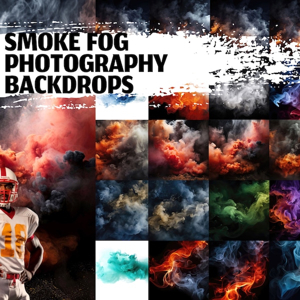 100 Smoke Fog Digital Photography Backdrops Sports Background for Football Softball Basketball Tennis Poster Soccer Banner Smoke background