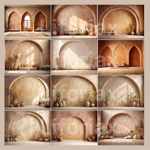 Minimal Arches Set Digital Backdrops, Maternity Backdrop Overlays Studio Backdrop Overlays Portrait Fine Art Textures, Digital Background
