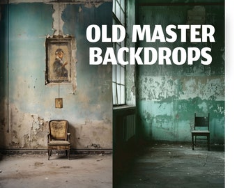 24 Old Master Photography Studio Background, Vertical portrait background, Portrait studio backdrop, Grunge background, Portrait studio