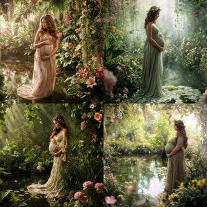 12 Enchanted Forest Backgrounds Floral Digital Backdrop Overlay Maternity Backdrop Digital Floral Overlays Newborn Studio Backdrop Photoshop