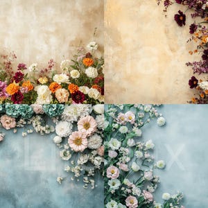 36 Botanical Studio Floral Backgrounds for Photoshop Digital Maternity Backdrop Overlay Newborn Overlays