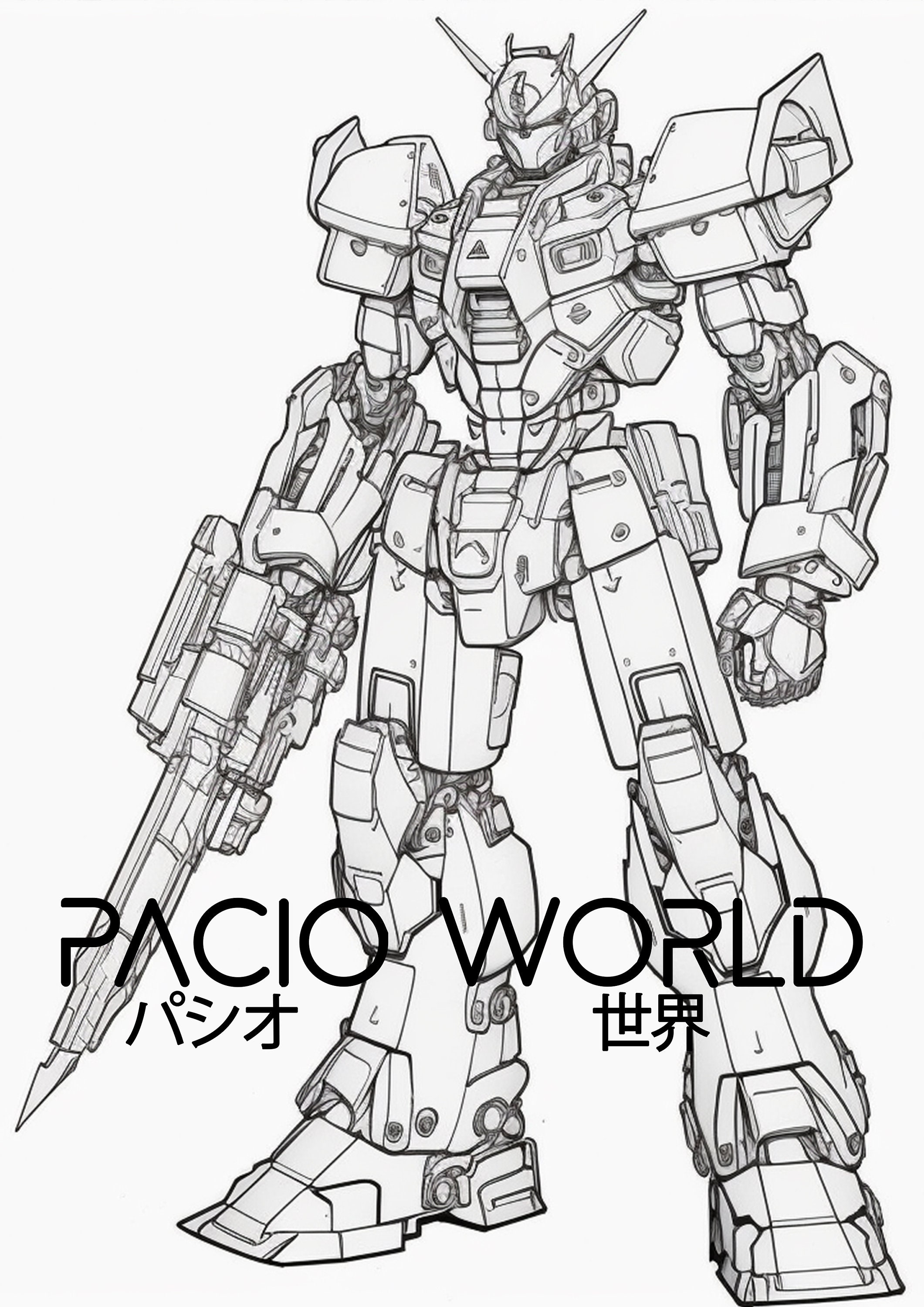 10 Coloring Pages to Print Anime Mech Mech Robot Art - Etsy Australia