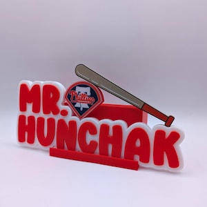 Placa de identificación personalizada hecha a mano de los Phillies/Eagles/Decoración de escritorio personalizada para el día del partido de fútbol americano/Regalo de los Philadelphia Eagles