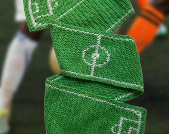 Football Pitch Scarf Crochet Pattern | Beginner Level Tapestry Project