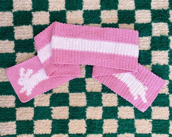 PDF Bunny Scarf Crochet Pattern | Cute Easy Beginner Project | Handmade Gift Idea | Rabbit Hare Guinea Pig | Accessory Shawl Autumn Winter