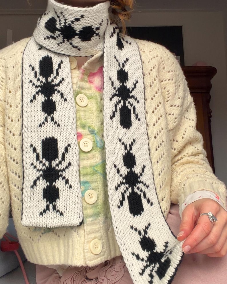 Ant Scarf Knitting Pattern | Double Knit - Etsy