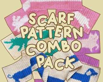 ALL Pet Scarf Crochet Patterns DISCOUNTED | Sausage Dog, Kitty Cat, Rabbit, Crocodile, Dolphin
