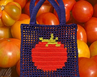 Tomato Market Bag Crochet Pattern | Beginner Level