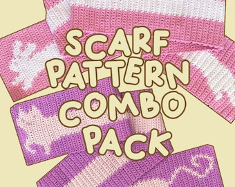 Discounted Crochet Patterns: Bunny & Kitty Cat Scarves | Cute Easy Beginner Project | Rabbit Rodent Pet Kitten Feline | Accessory Scarf