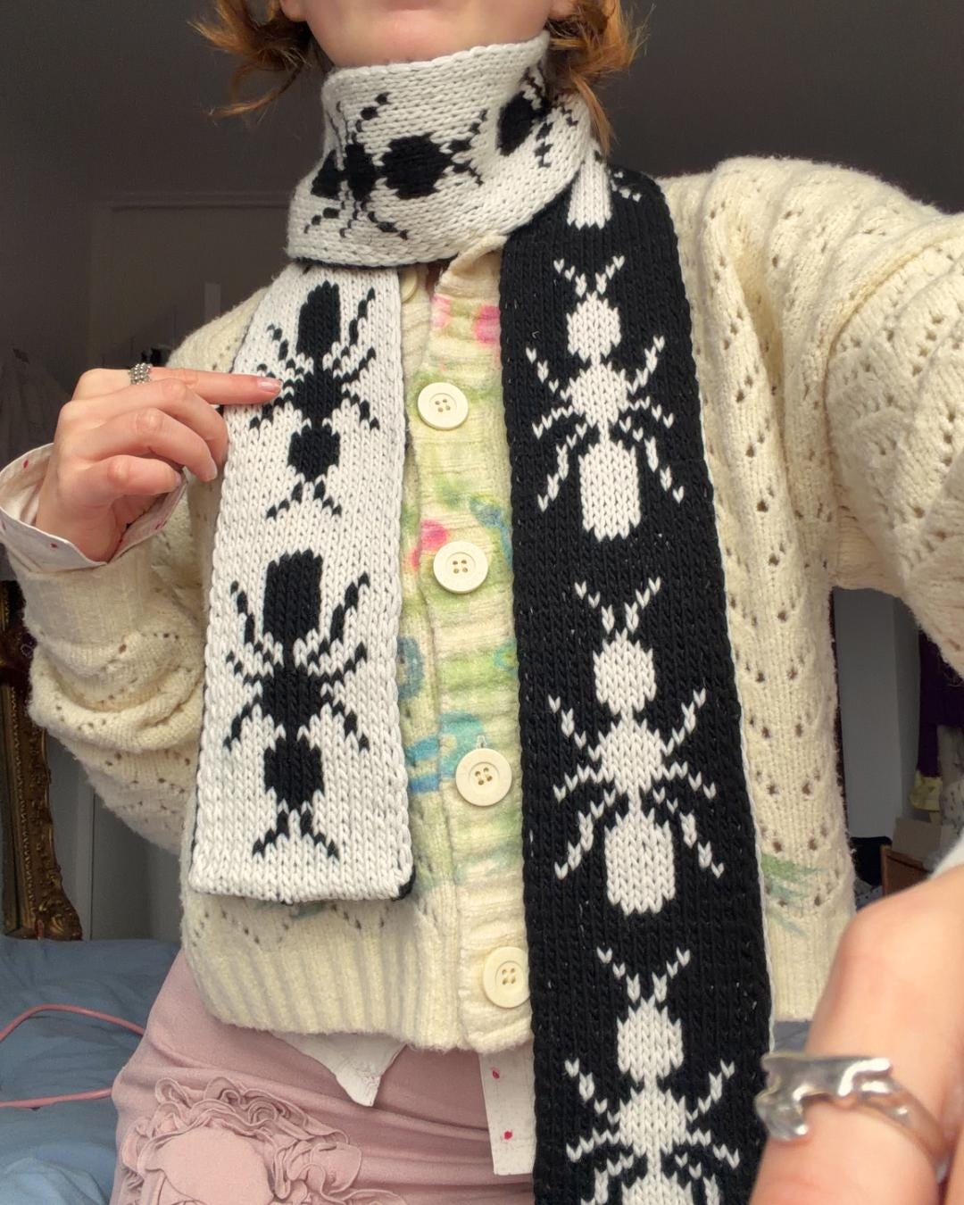 Ant Scarf Knitting Pattern | Double Knit - Etsy