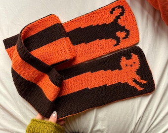 Kitty Cat Scarf Knitting Pattern | Double Knit