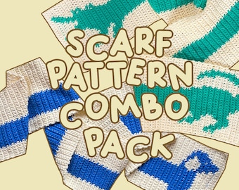 Discounted Crochet Patterns: Sausage Dog & Croc Scarves | Cute Easy Beginner Project | Weiner Dog Teckel Puppy Crocodile | Accessory Scarf
