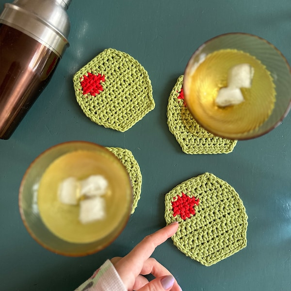 Olive Coasters Crochet Pattern | Quick, Easy Project