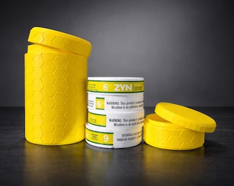 Contenedor de nicotina - Soporte para rollos de nicotina / Organizador minimalista impreso en 3D / Compatible con ZYN y Rogue