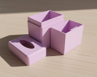 Mini bote de basura para coche impreso en 3D / Contenedor con bolsitas de nicotina