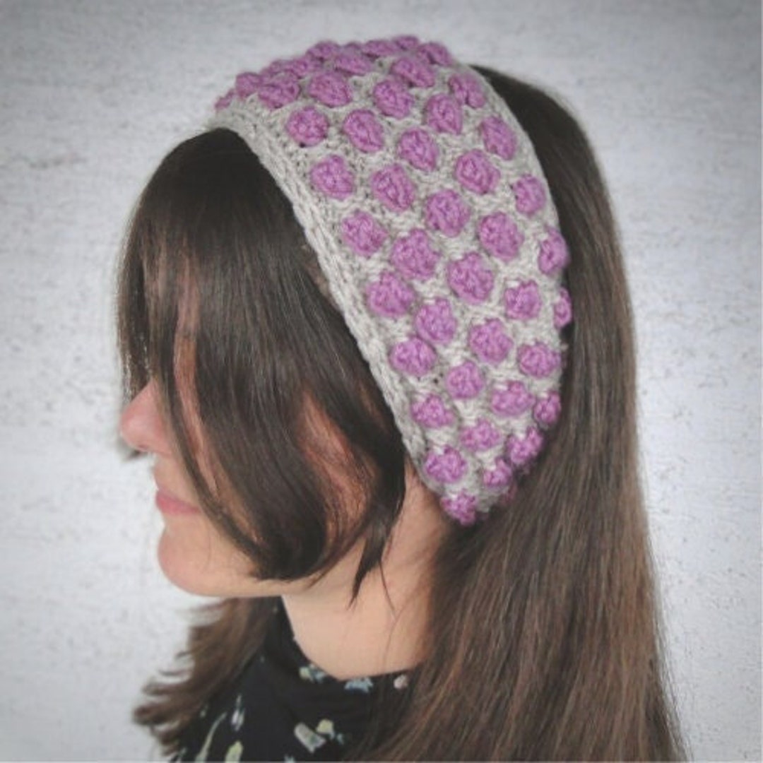 Bobble Headband Knitting Pattern Headband Knitting Pattern Etsy