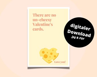 There are no un-kitsch Valentine's cards - DIGITAL postcard, download as jpg and PDF