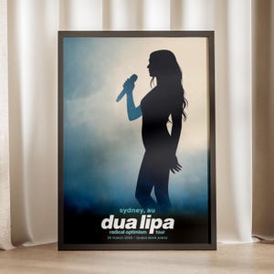 Dua Lipa - Sydney - Radical Optimism Tour - Qudos Bank Arena - Concerto - Poster - Arte murale - Decorazione