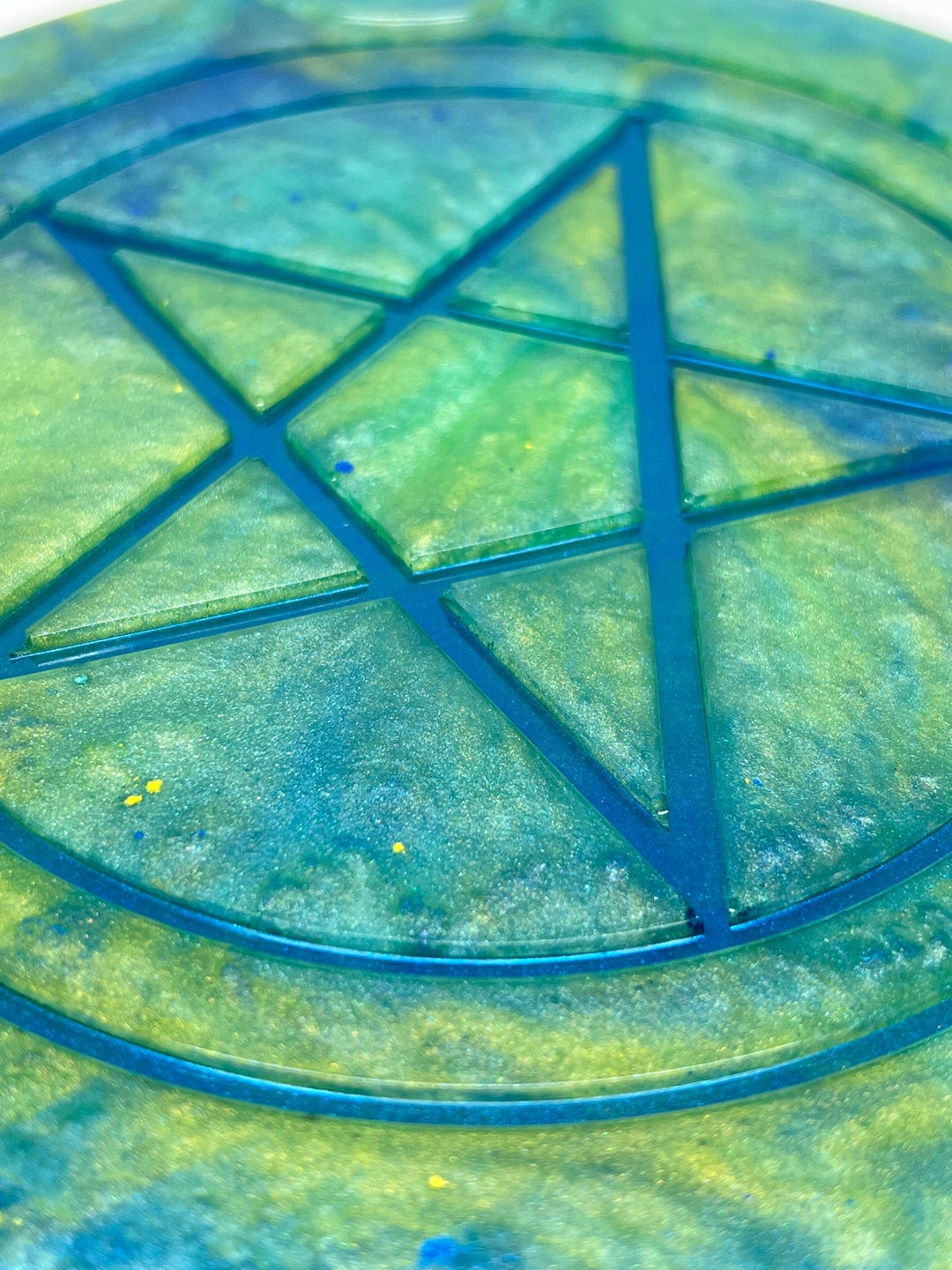 Handcrafted Resin Pentacle Candle Tray Elemental Altar Decor - Etsy