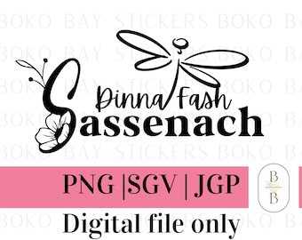 Pacchetto Outlander Sassenach / Dinna Fash SVG PNG JPG (File digitale)