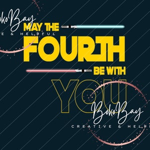May The 4th Be With You SVG: Star Wars T-Shirt Design (Digital Download)