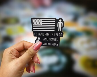 American Flag Patriotic Sticker, Stand for the Flag