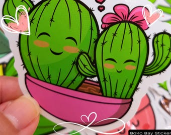 Cute Cactus Stickers, Glossy Paper, Teacher Gift