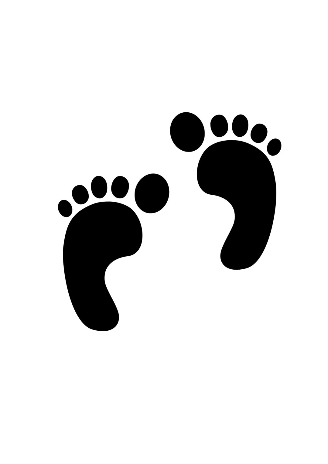 Baby Footprint, Baby Feet SVG Instant Download SVG, PNG, Eps, Dxf, Jpg
