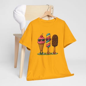 Cartoon Eiscreme T-Shirt: Lustiges Sommer-Grafik-T-Shirt