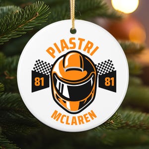 Oscar Piastri Ornament, Lando Norris, Formula 1 Ornaments, Formula One, F1, McLaren, F1 Merch, Gift for Boyfriend, McLaren F1, F1 Gifts