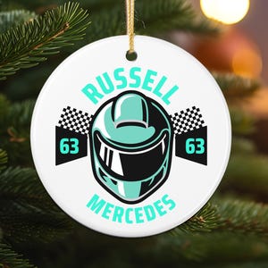 George Russell Ornament, Kimi Antonelli, Formula 1 Ornaments, Formula One, F1, Mercedes, F1 Merch, Gift for Boyfriend, Mercedes F1, F1 Gifts