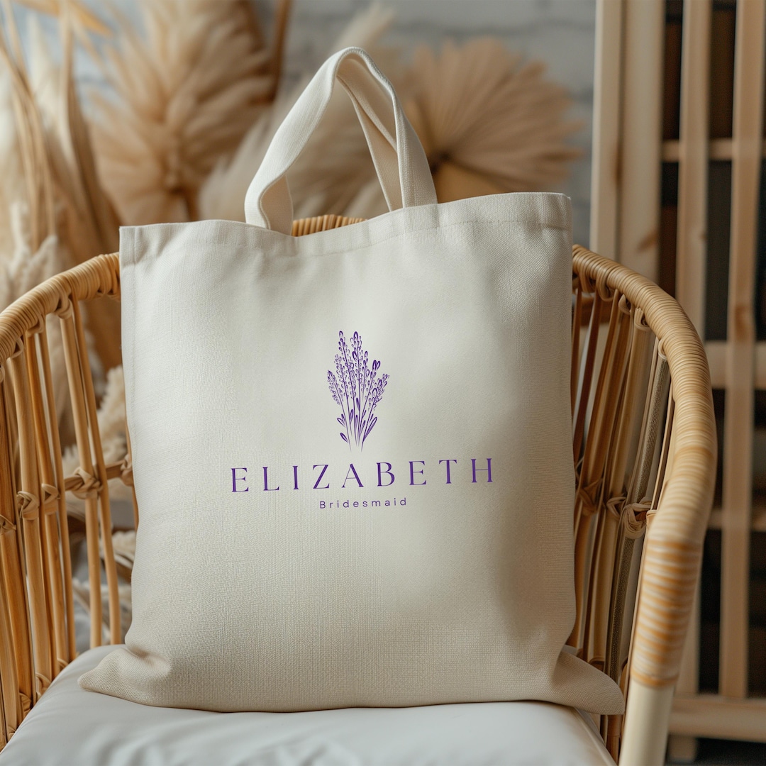 Personalized Bridesmaid Tote Bag, Custom Wedding Gift, 100% Cotton - Etsy