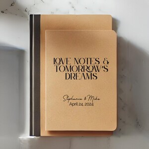 Personalized 1st Anniversary Kraft Journal, Love Notes & Dreams