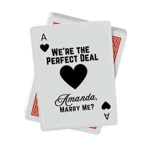 Personalized Will You Marry Me Playing Card, Unique Proposal Idea, Creative Romantic Marriage Proposal, Marry Me Sign