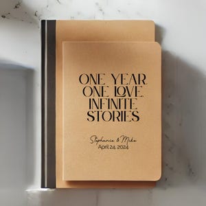 Personalized 1st Anniversary Journal, Paper Anniversary Gift
