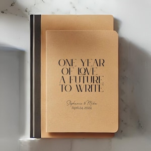 Personalized 1st Anniversary Kraft Journal, Paper Anniversary Gift