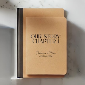 Personalized 1st Anniversary Journal, Kraft Notebook, Paper Anniversary Gift