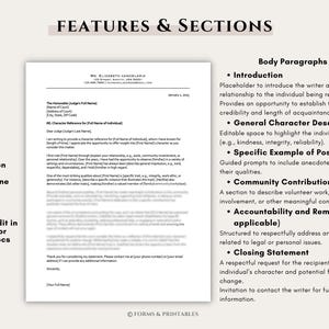 Editable Court Character Reference Letter Template (MS Word, Google ...